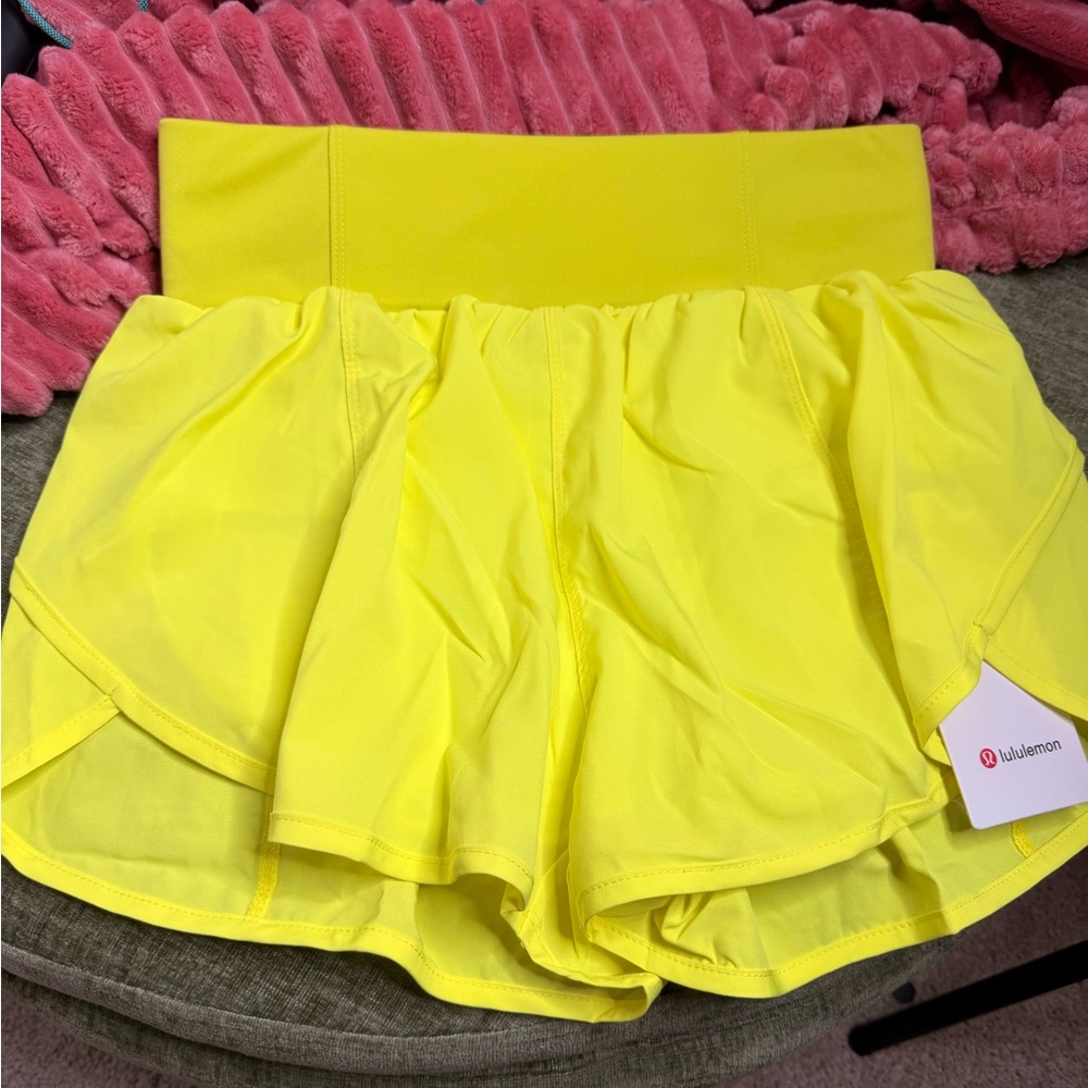 lululemon athletica Bright Yellow Athletic Skort Shorts